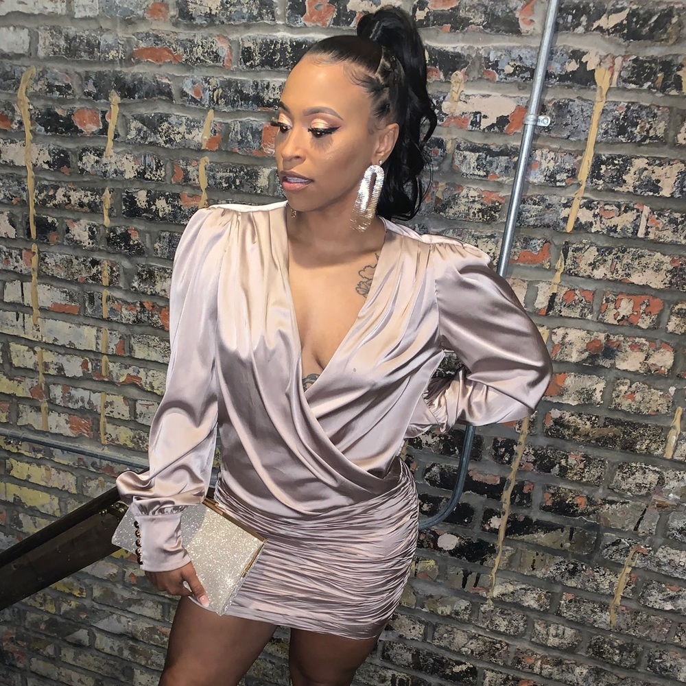 Champagne Satin Mini
